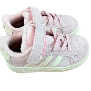 Adidas Toddler Girls Grand Court 00s EL I Pink Suede Sneakers JR0781 Size 8K NEW